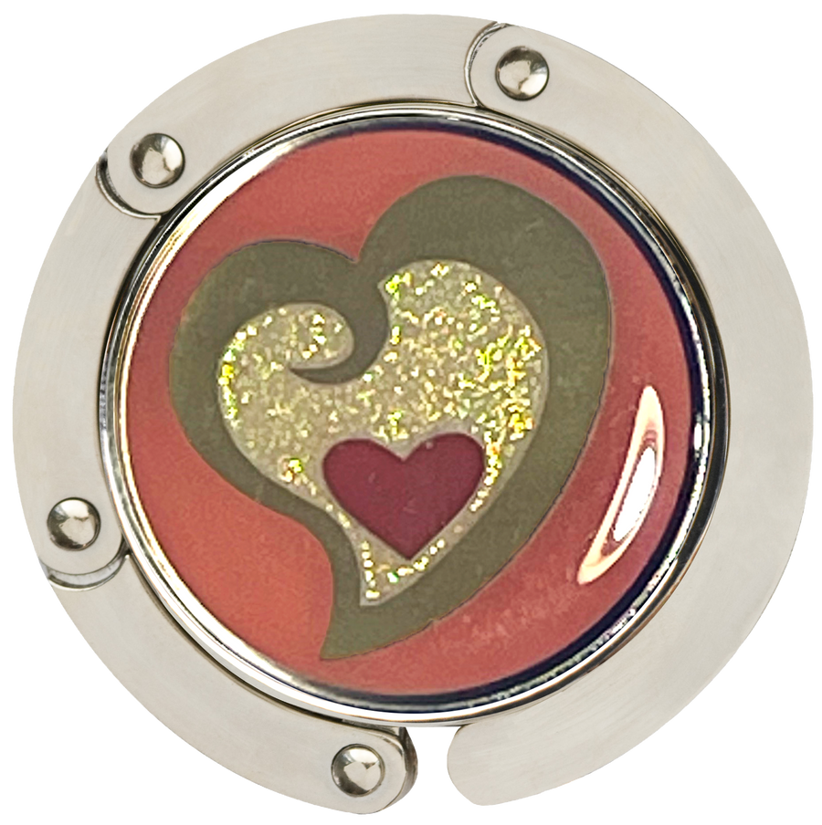 Heart in Heart Hang'em High® Foldable Purse Hanger