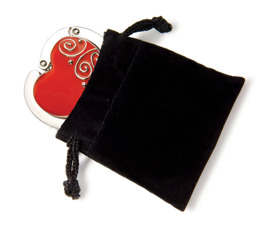 Ruby Heart Hang'em High® Foldable Purse Hanger