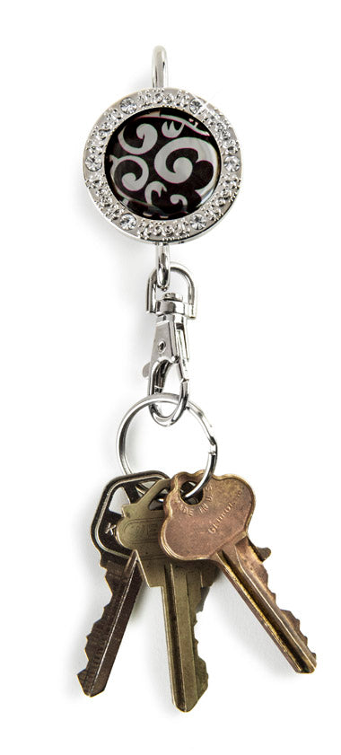 bling keychain, bing accessories, black keychain, black accessories, key finder, finders key purse