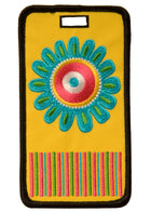 luggage tag, daisy luggage tag, floral luggage tag, luggage I.D.