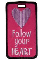luggage tag, heart luggage tag, luggage i.d.