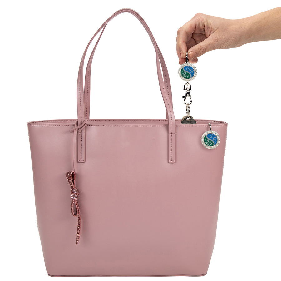 Aqua Swirl Bling Finders Key Purse®