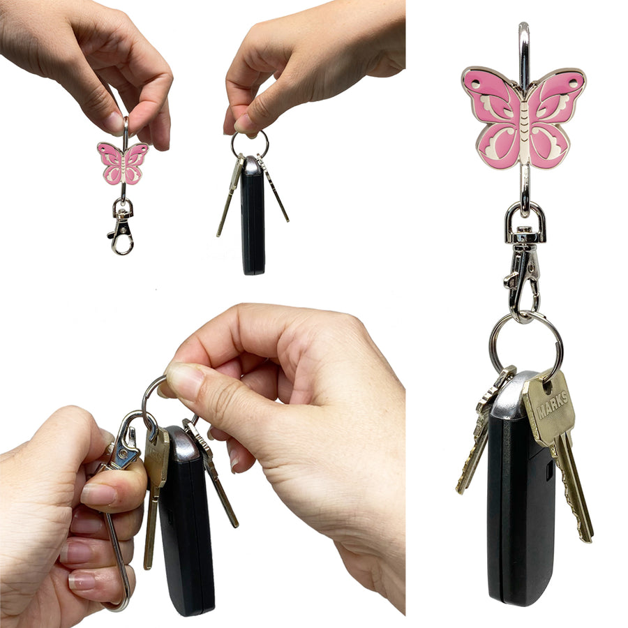 Pink Butterfly Finders Key Purse®