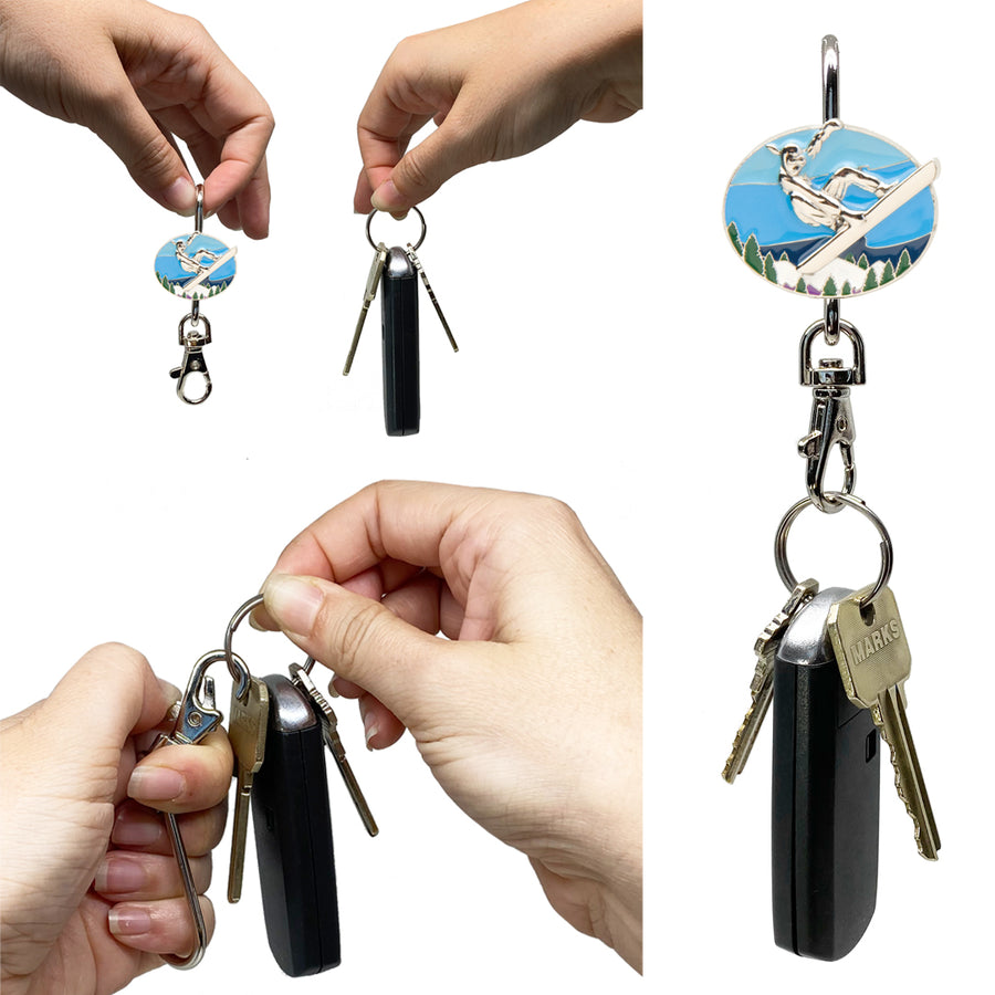 Snowboarding Girl Finders Key Purse®