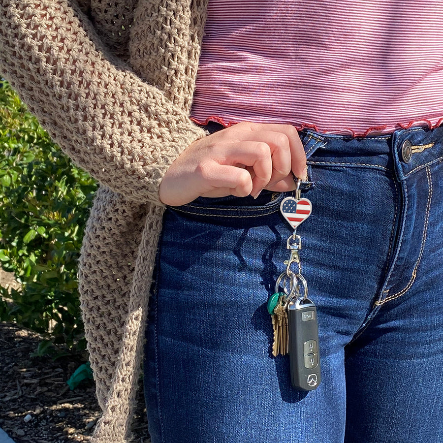 American Flag Heart Finders Key Purse®
