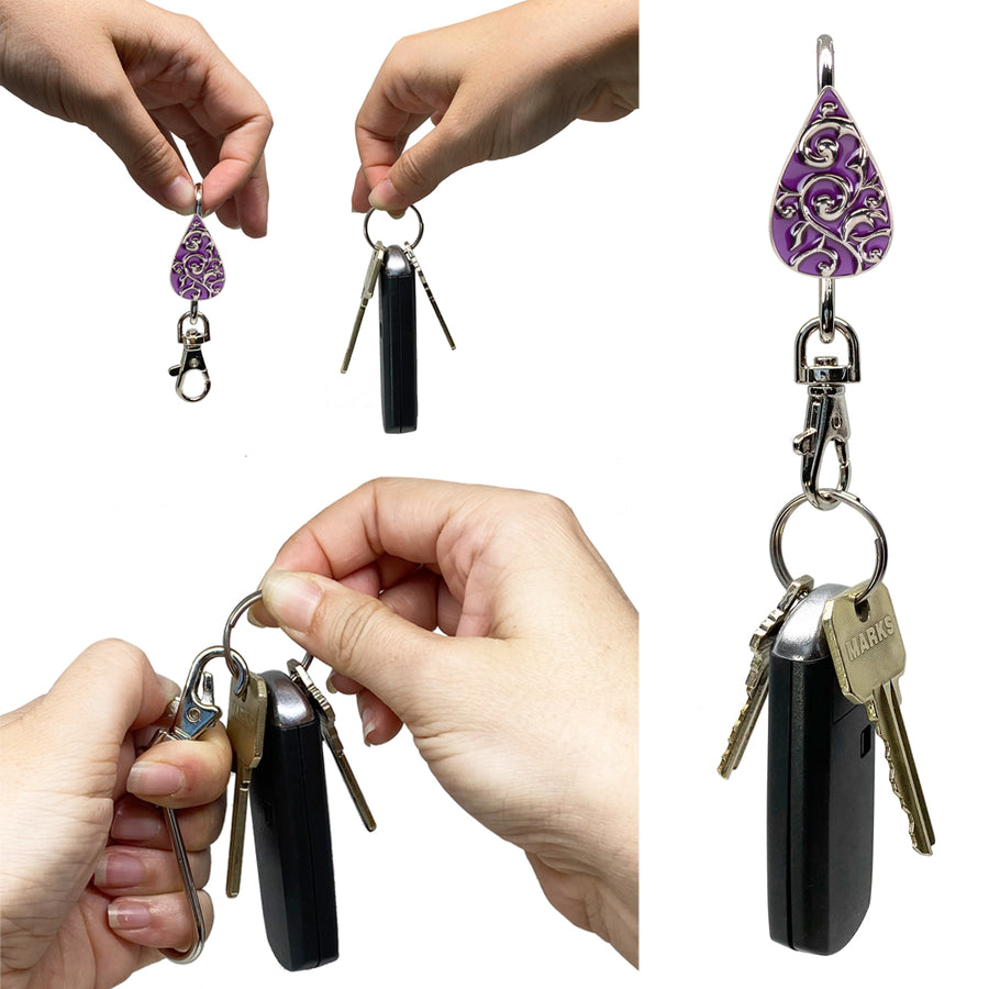 Violet Teardrop Finders Key Purse® - LOW STOCK