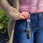 Pink & Purple Swirl BLING Finders Key Purse®
