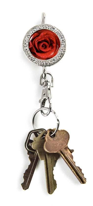 Rose Flower Key Ring Purse Hook - Accessories - Pewter Gifts — FairyGlen  Store