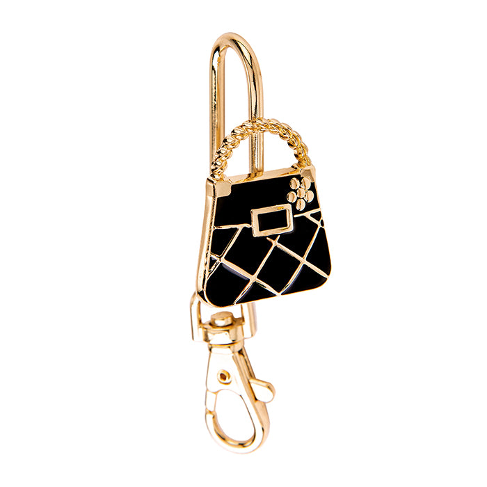 B Black Keychain Bag Charm- Order Wholesale