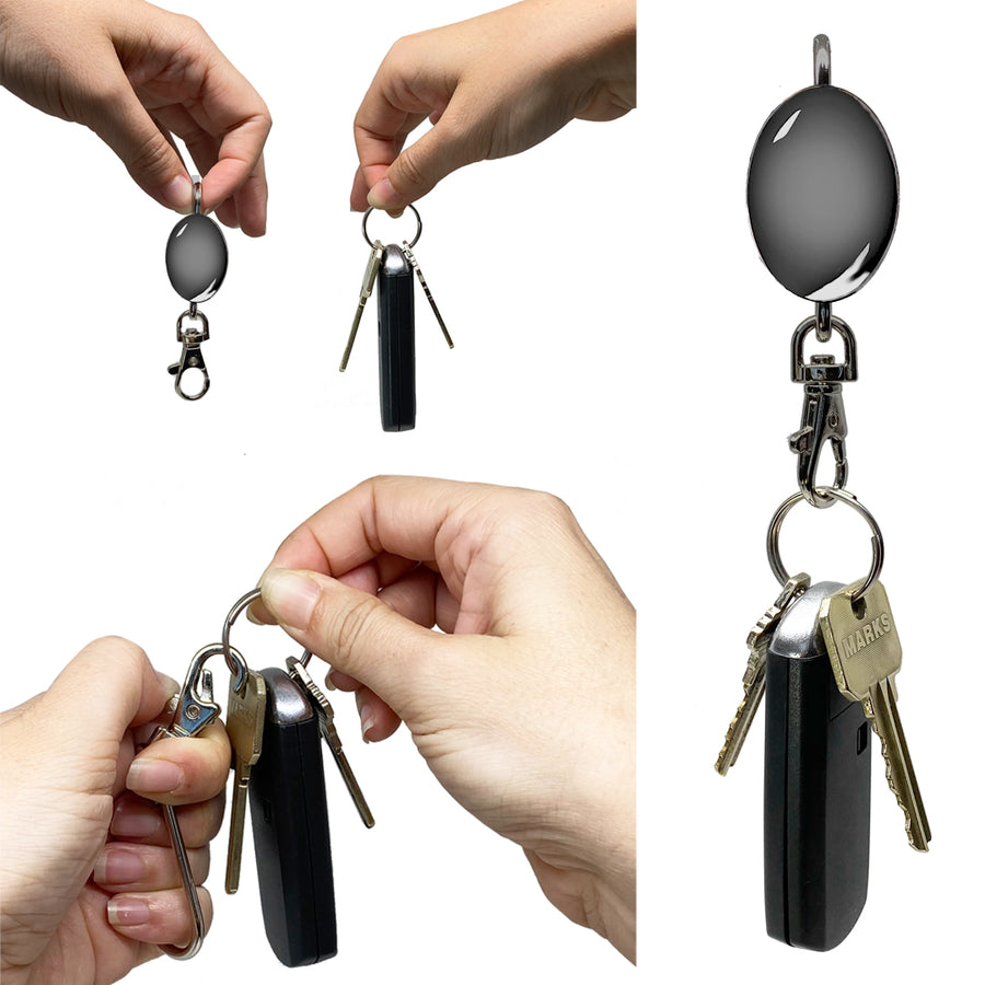 Graphite Oval Finders Key Purse®